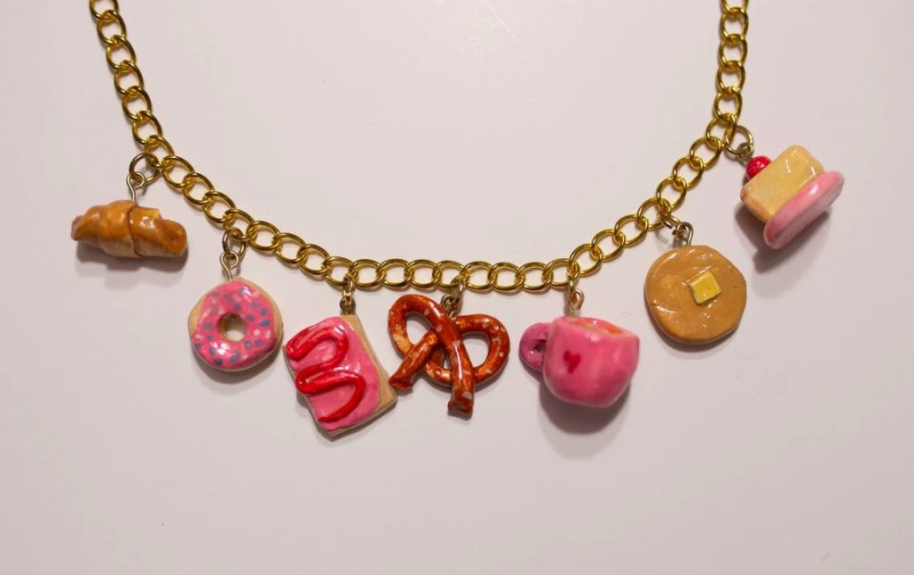 charm necklace food- harms handmade