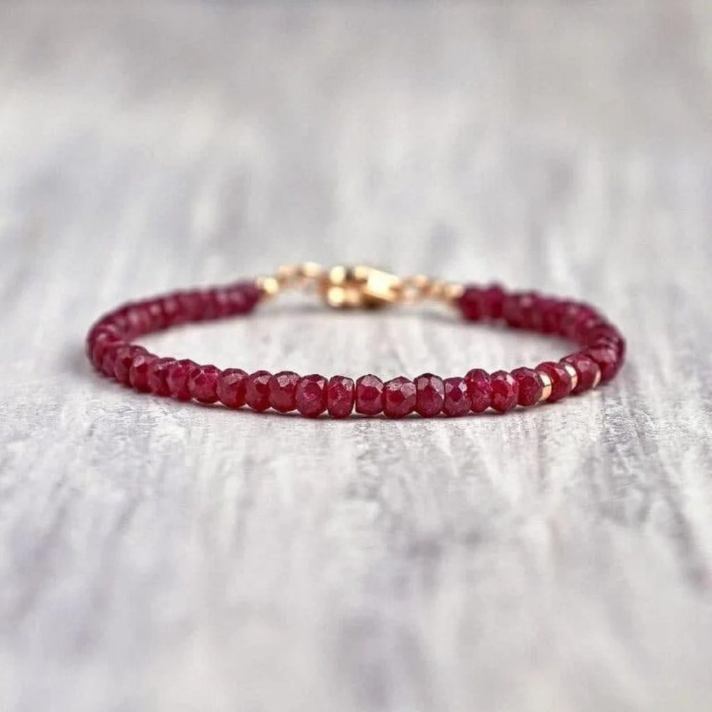 gemstone bracelet genuine ruby bracelet
